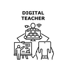 Digital Teacher Concept Black