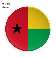 Guinea Bissau Flag Icon In Modern Neomorphism