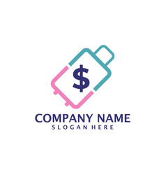 Money Suitcase Logo Design Suitcase Logo Design