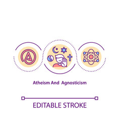 Atheism And Agnosticism Concept Icon