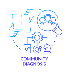 Community Diagnosis Blue Gradient Concept Icon