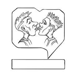 Gay Couple Kiss Sketch