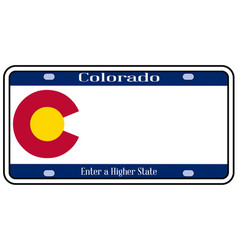 Colorado State License Plate