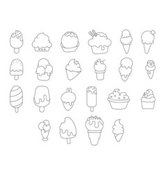 Ice Cream Sweet Dessert Coloring Page