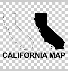 Set Of California Map United States Of America