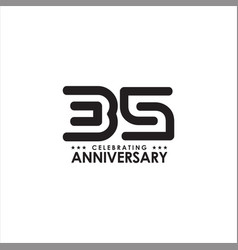 35th Year Celebrating Anniversary Emblem Logo