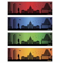 Austin City In A Four Different Colors