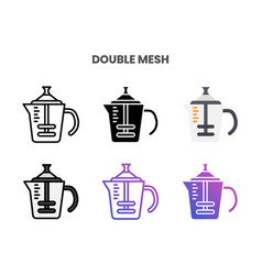 Double Mesh Frother Icons Set Different Styles