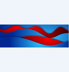 Blue And Red Abstract Waves Corporate Background