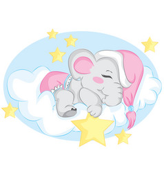 Cute Baby Elephant Sleeping Vector Images Over 130