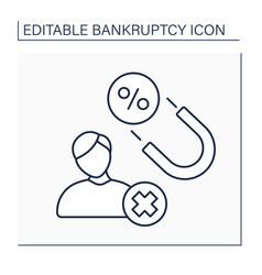 Debt Collector Line Icon