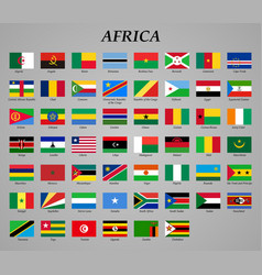 African countries flags icons Royalty Free Vector Image