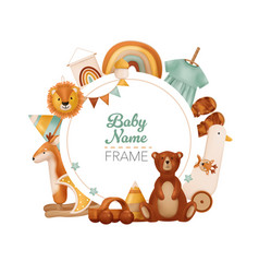 Baby Name Retro Frame