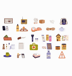 Disaster Prevention Icon Set