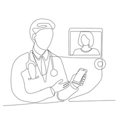 Doctor Is Talking With His Patient By Video Call