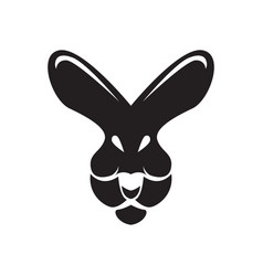 Head Rabbit Black Icon Logo