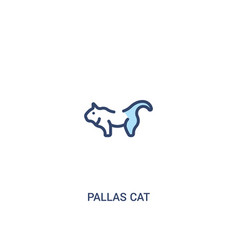 Pallas Cat Concept 2 Colored Icon Simple Line