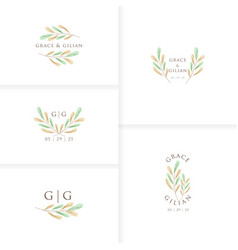 Romantic And Beautiful Monogram Wedding Logo