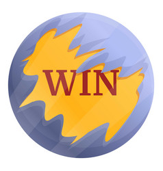 Win Lottery Scratch Icon Cartoon Style