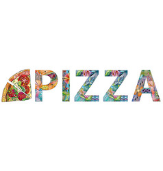 Word Pizza Entangle Object For Decoration