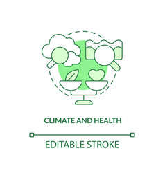 Climate And Health Green Concept Icon