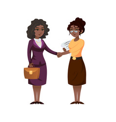 Ethnic Business Women Shaking Hands