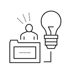 Human Business Idea Line Icon