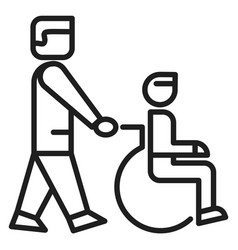 Person Pushing Wheelchair With Kid Patient Care