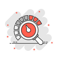 Risk Meter Icon In Comic Style Rating Indicator