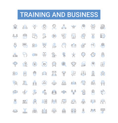 Training And Business Outline Icons Collection