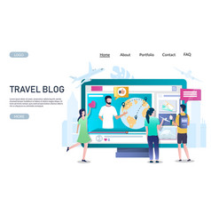 Travel Blog Website Landing Page Design Template