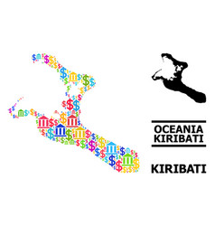 Mosaic Map Kiribati Island Banking