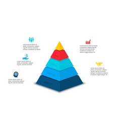 Abstract Pyramid For Infographic With 5