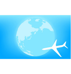 Blue Earth Eurasia And Pacific Ocean Airplane