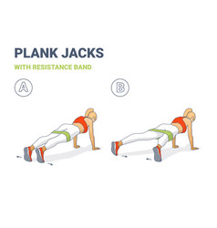 Girl Plank Jacks Weight Loss Workout Exercise