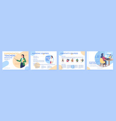 Learning Course Flat Brochure Template