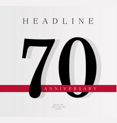 70th Anniversary Banner Template Journal Cover