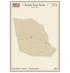 Map Of Evans County In Georgia