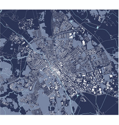 Map Of The City Of Uppsala Sweden