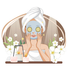 Woman With Facial Mask