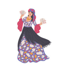 Female Gypsy Pretty Romani Woman With Cards