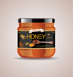 Glass Jar Mock Up Honey Package Design