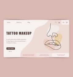 Tattoo Makeup Salon Landing Page Template