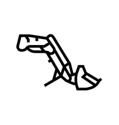 Front End Loader Farm Tool Line Icon