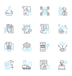 Legal Compliance Linear Icons Set Regulations