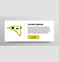 Line Electric Hot Glue Gun Icon Isolated On White