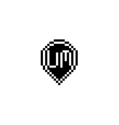 Um Pixel Art Initial Logo