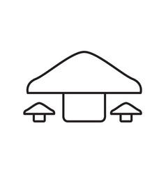 Mushroom Home Line Icon Logo