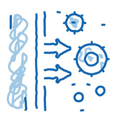 Subcutaneous Infections Harm Doodle Icon Hand