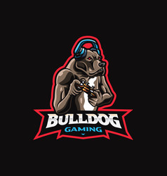 Bulldog Gamer Mascot Logo Design